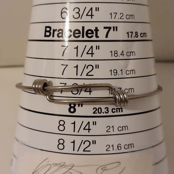 Love This Life Silver Tone with Glass Bead Adjustable 7 3/4" Bracelet - Picture 3 of 3